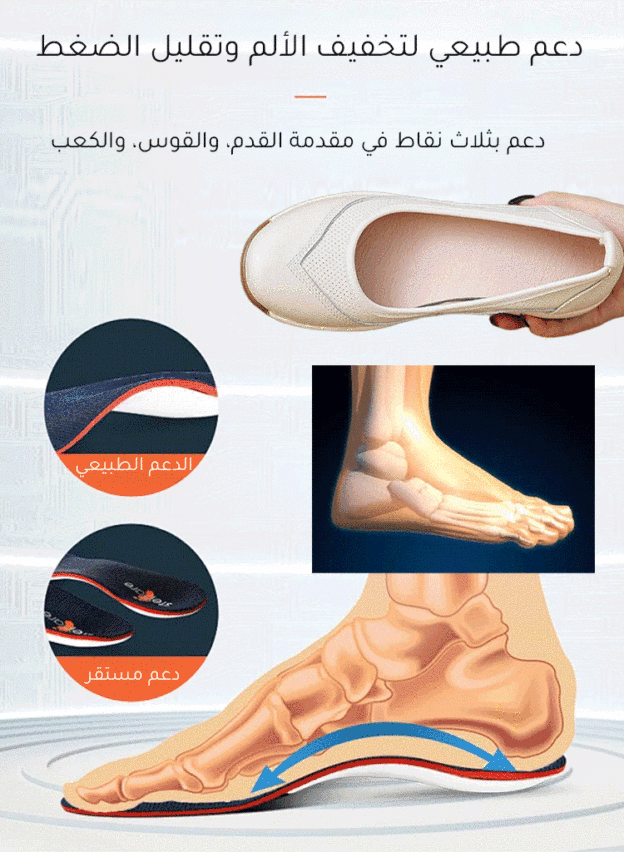[مناسب لـ 99% من النساء] حذاء تقويم مريح وسهل الارتداء برأس مستدير للكسالى