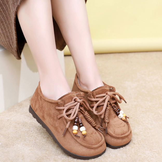 Healthy-foot  حذاء نسائي كاجوال مريح (مبطن بالصوف لفصل الخريف والشتاء)، شكل حذاء بيركن يجعل القدمين تبدو أصغر حجمًا، مناسب للتنقل أو الارتداء اليومي-healthy-foot