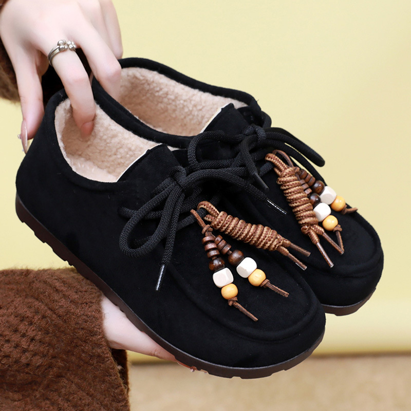 Healthy-foot  حذاء نسائي كاجوال مريح (مبطن بالصوف لفصل الخريف والشتاء)، شكل حذاء بيركن يجعل القدمين تبدو أصغر حجمًا، مناسب للتنقل أو الارتداء اليومي-healthy-foot