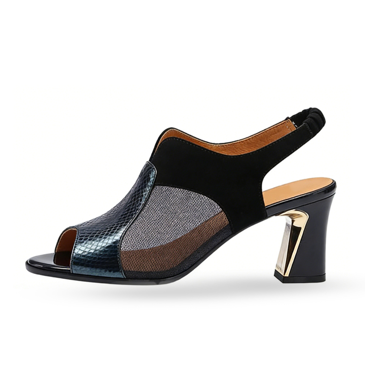 Healthy-foot حذاء نسائي بكعب عالٍ مفتوح من الأمام، كعب 7 سم، حذاء أنيق على الطراز الفرنسي، يتميز بسحر أنثوي مثير وأنيق