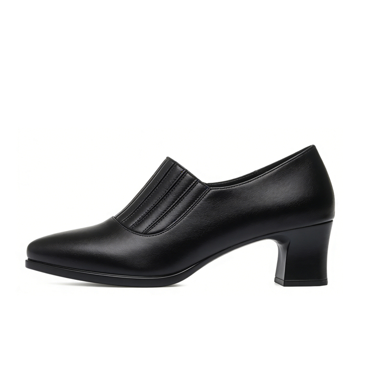 Healthy-foot حذاء نسائي بكعب عالٍ من الجلد الطبيعي، كعب 7 سم، تصميم بسيط، جلد ناعم مريح حتى لا تتعب قدميك حتى بعد الوقوف لفترة طويلة