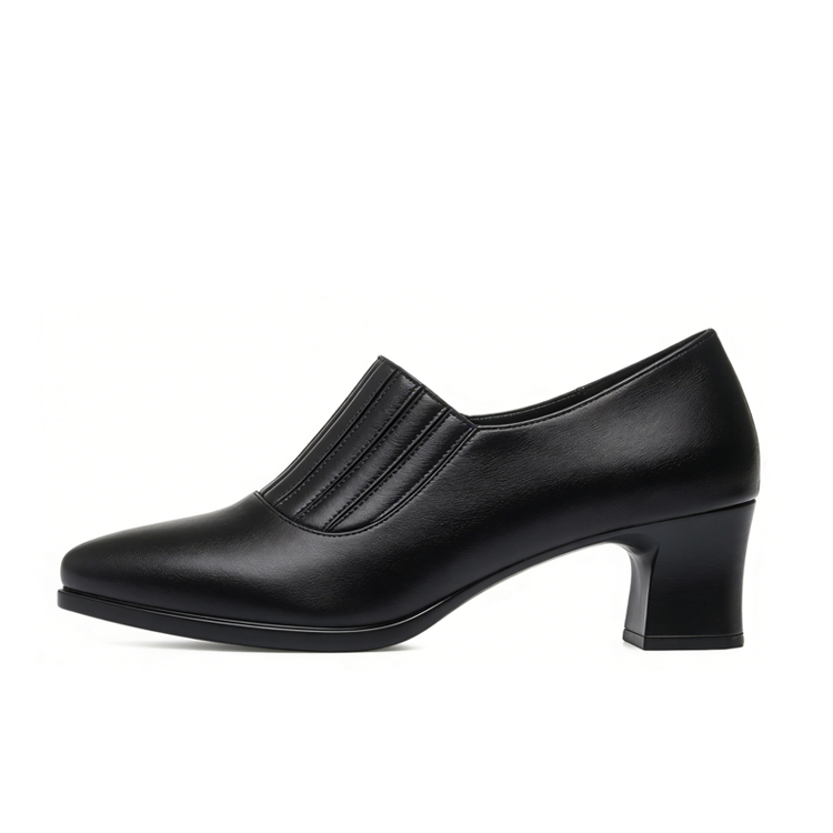 Healthy-foot حذاء نسائي بكعب عالٍ من الجلد الطبيعي، كعب 7 سم، تصميم بسيط، جلد ناعم مريح حتى لا تتعب قدميك حتى بعد الوقوف لفترة طويلة