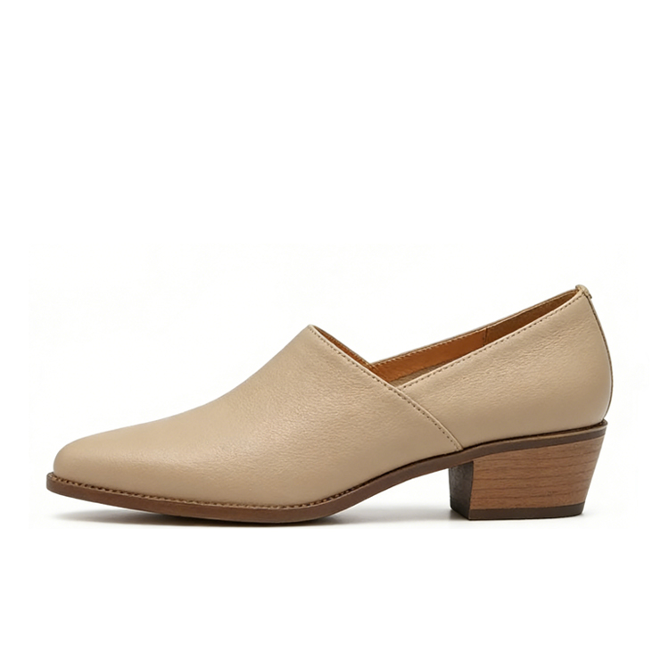 Healthy-foot حذاء نسائي مدبب ومريح من جلد الغزال مع كعب منخفض 3 سم، سهل الارتداء وغير مرهق، مثالي للتنقل أو العمل المكتبي