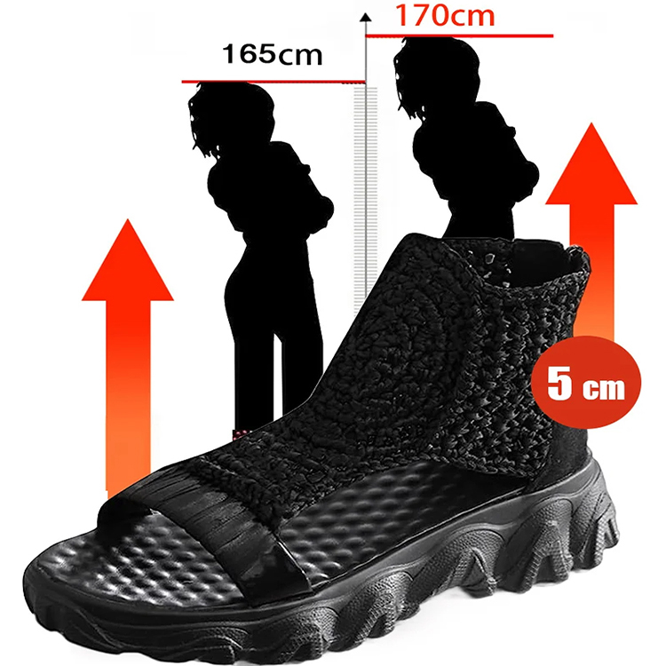 Healthy-foot صندل نسائي مضفر بكعب سميك ومفتوح من الأمام، كعب بارتفاع 5 سم، مريح وخفيف، يضيف لمسة كلاسيكية لإطلالتك-healthy-foot