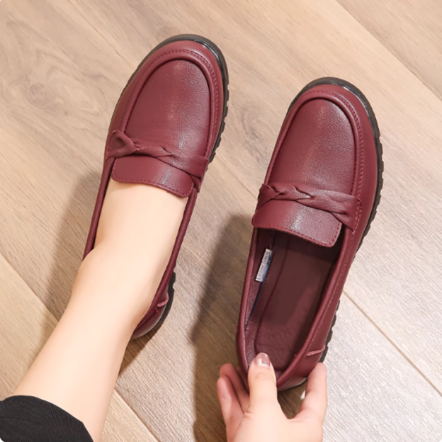 Healthy-foot حذاء جلد للسيدات، ناعم وأنيق، مناسب للخروج أو التنقل اليومي-healthy-foot