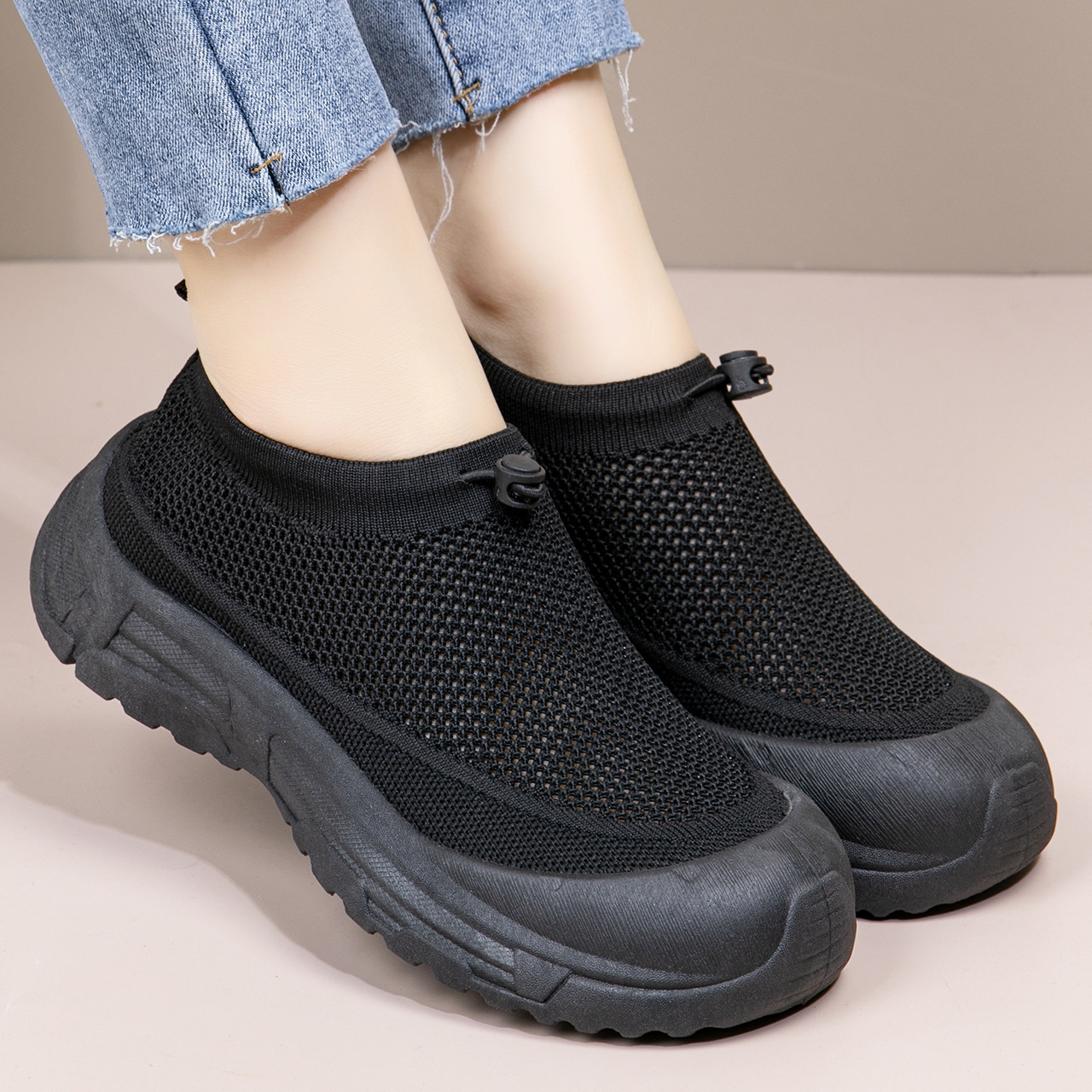 Healthy-foot حذاء كاجوال صيفي مع علوي شبكي جيد التهوية-healthy-foot