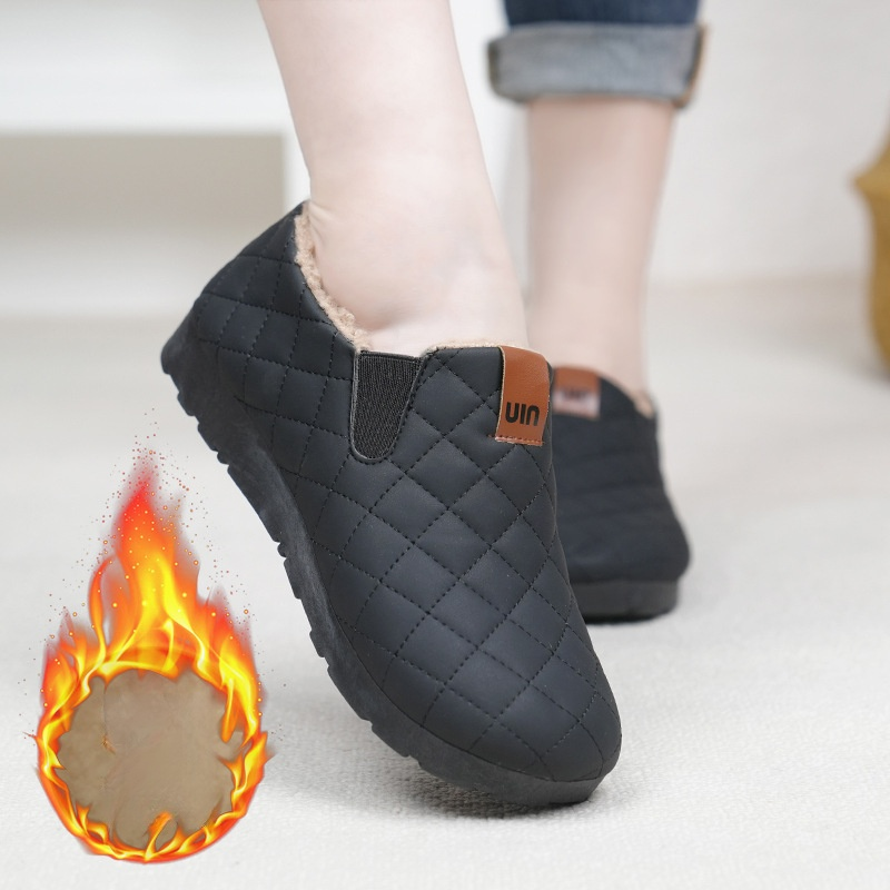 حذاء قطني كاجوال مقاوم للماء والانزلاق، سهل الارتداء