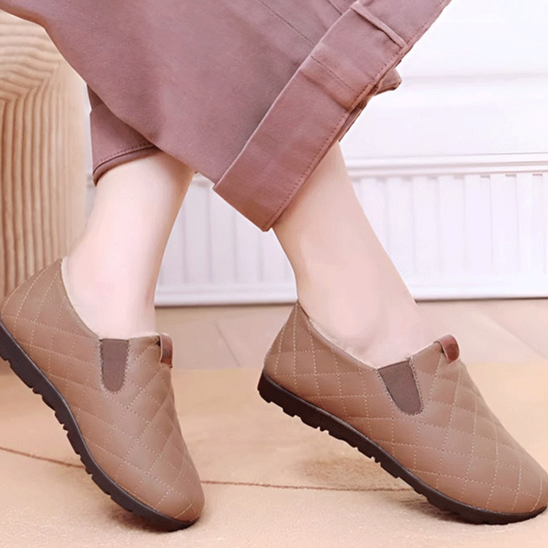 Healthy-foot حذاء نسائي مخمل للراحة، مقاوم للماء وزلق، ناعم ومريح، يلتصق بقدميك ويوفر دفئًا مضاعفًا-healthy-foot