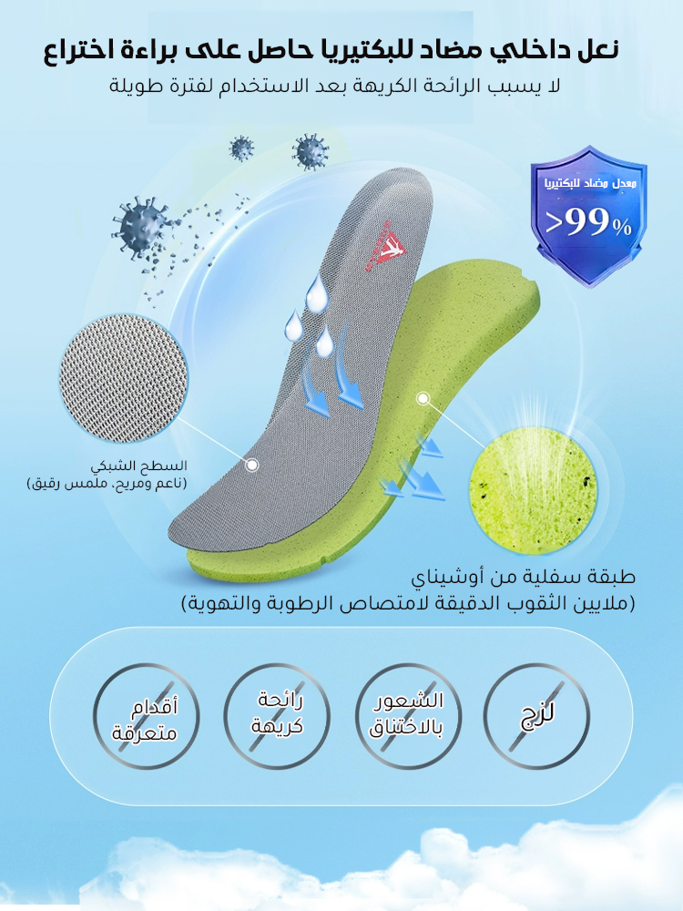 حذاء مشي مقاوم للانزلاق مع نعل ناعم