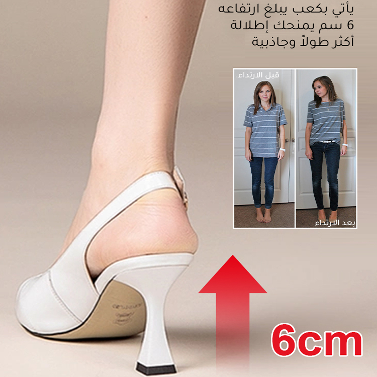 Healthy-foot أحذية كعب عالي أنيقة للسيدات مكشوفة المقدمة، كعب فرنسي بارتفاع 6 سم، مصنوعة من الجلد الناعم، مناسبة للعمل والمواعدات-healthy-foot