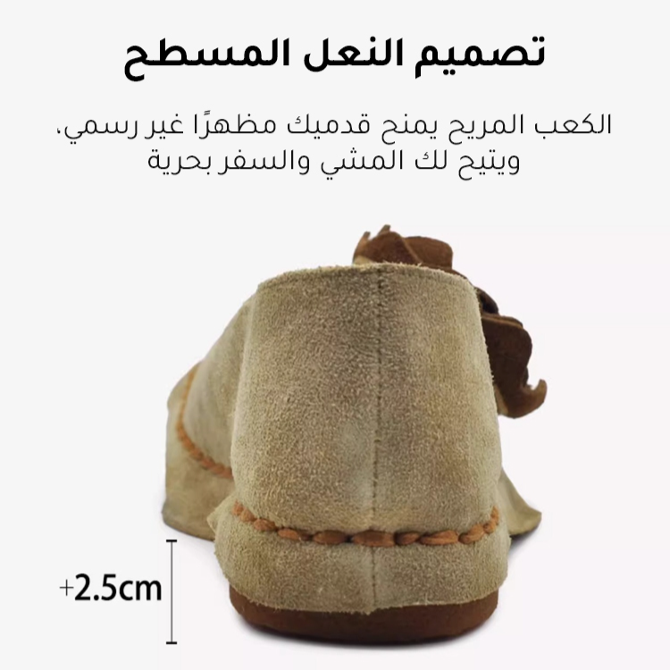 Healthy-foot [تصميم فرنسي كلاسيكي] حذاء نسائي جلدي مصنوع يدويًا بمقدمة مربعة مزين بزهرة الكاميليا-healthy-foot