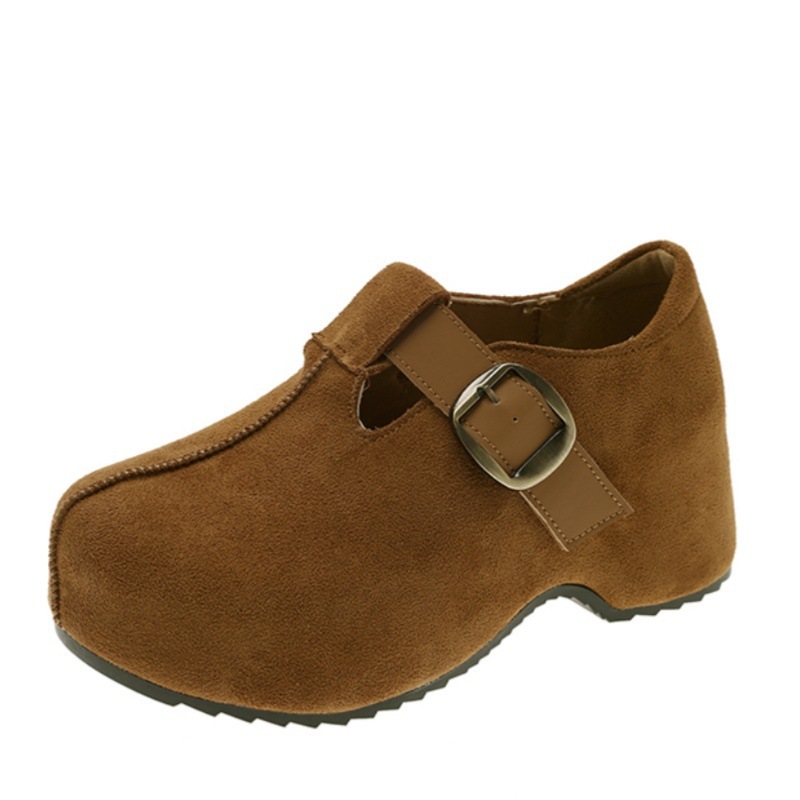 حذاء كاجوال من جلد سويدي بنعل سميك للنساء(زيادة الارتفاع 6 سم) -healthy-foot