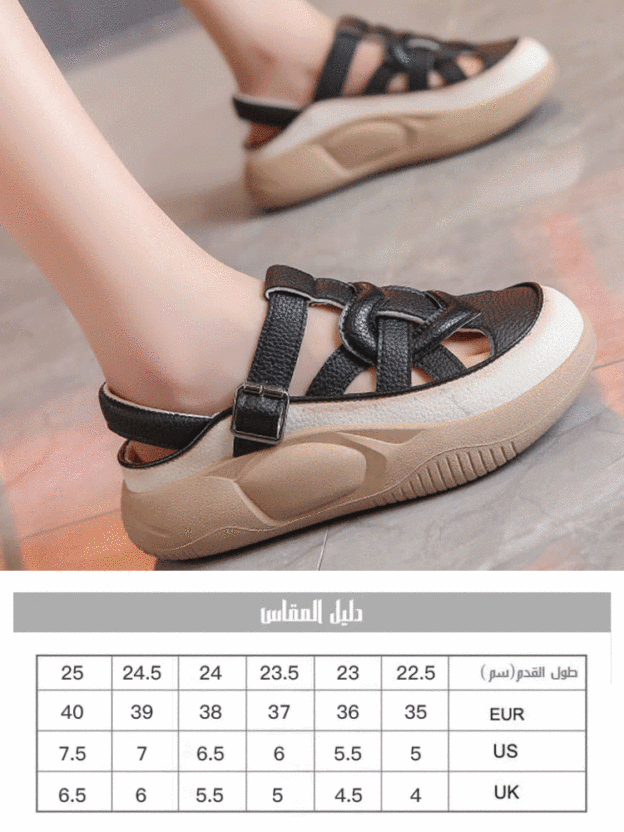 صندل نسائي مجوف جيد التهوية مع المقدمة الدائرية والنعل الناعم