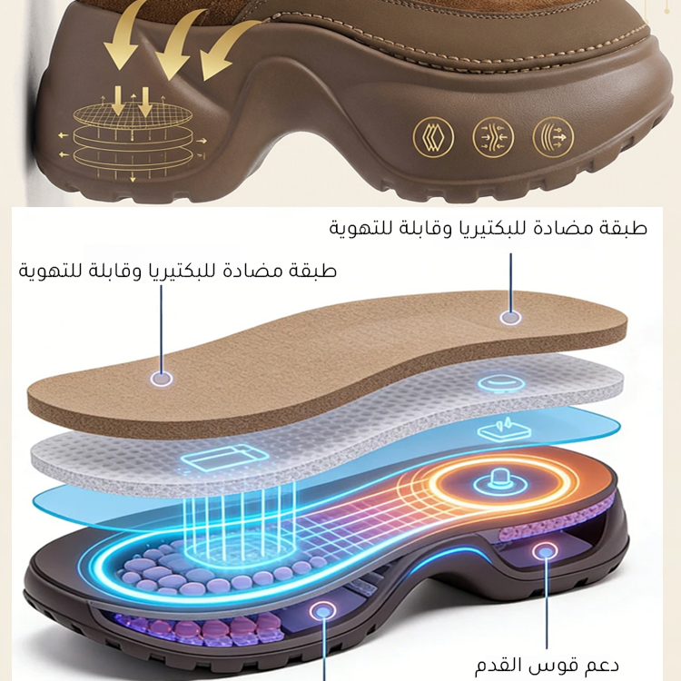 Healthy-foot  بوت مارتن عصري لزيادة الارتفاع بطراز بريطاني