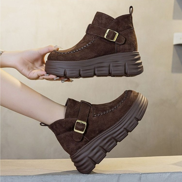 Healthy-foot حذاء نسائي بنعل سميك لزيادة الطول 7 سم ونحت القوام