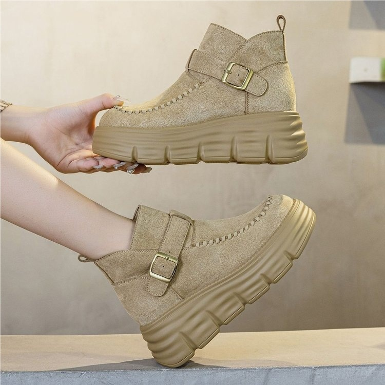 Healthy-foot حذاء نسائي بنعل سميك لزيادة الطول 7 سم ونحت القوام