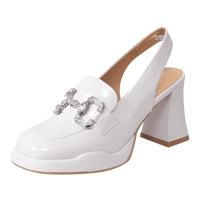 Healthy-foot صندل عصري نسائي فرنسي عالي الكعب ومرصع بحجر الراين -healthy-foot