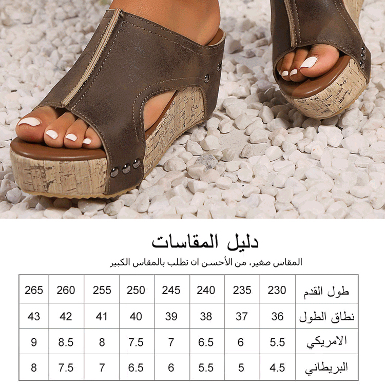 Healthy-foot صندل نسائي مفتوح من الأمام، بتصميم عربي عتيق، تصميم بسيط وأنيق، مناسب للارتداء اليومي-healthy-foot