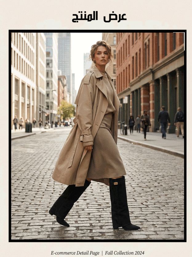 Healthy-foot حذاء بوت عصري بطول الركبة عارض وجزء علوي بطية (عارض في عروض الأزياء)