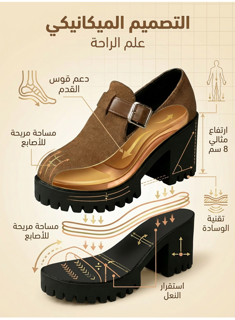 حذاء نسائي يعزز الطول والثقة