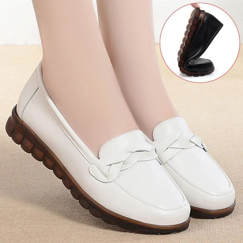 Healthy-foot حذاء جلد للسيدات، ناعم وأنيق، مناسب للخروج أو التنقل اليومي-healthy-foot