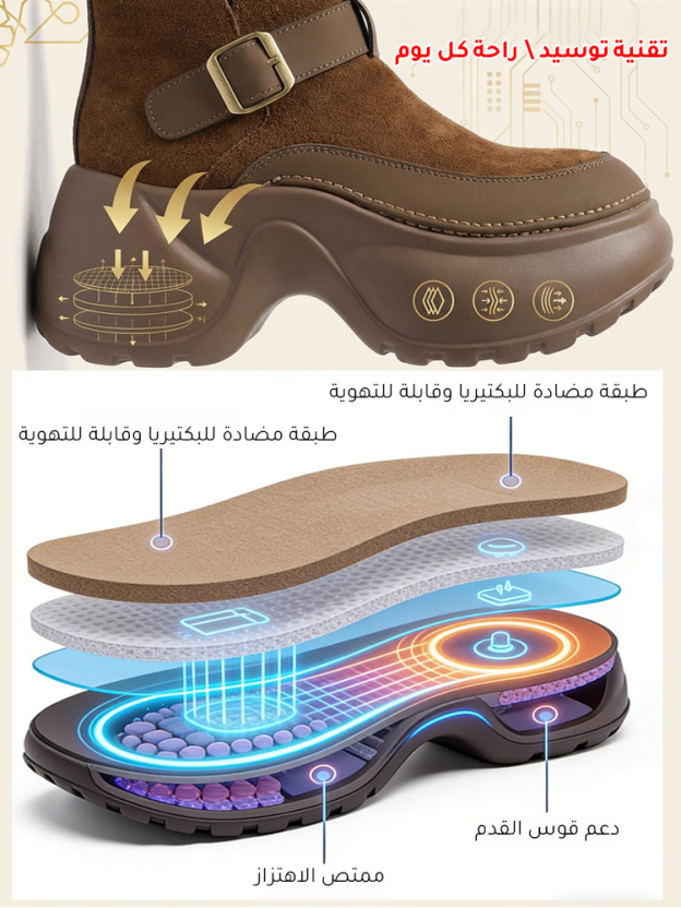 بوت مارتن عصري لزيادة الارتفاع بطراز بريطاني