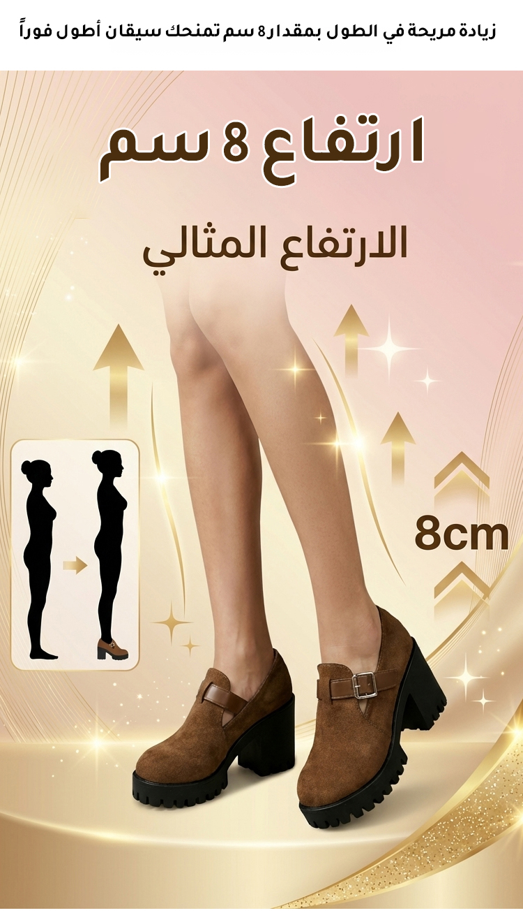 حذاء نسائي بمقاس 42 ونعل مرتفع