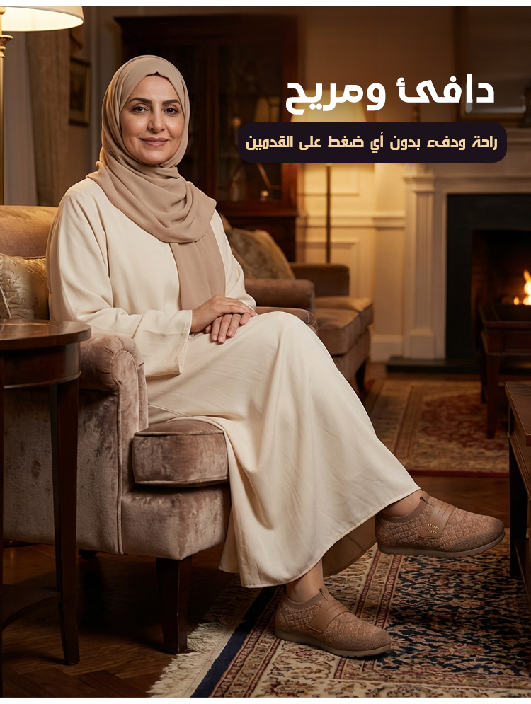 حذاء مبطن وسميك يوفر الدفء للنساء