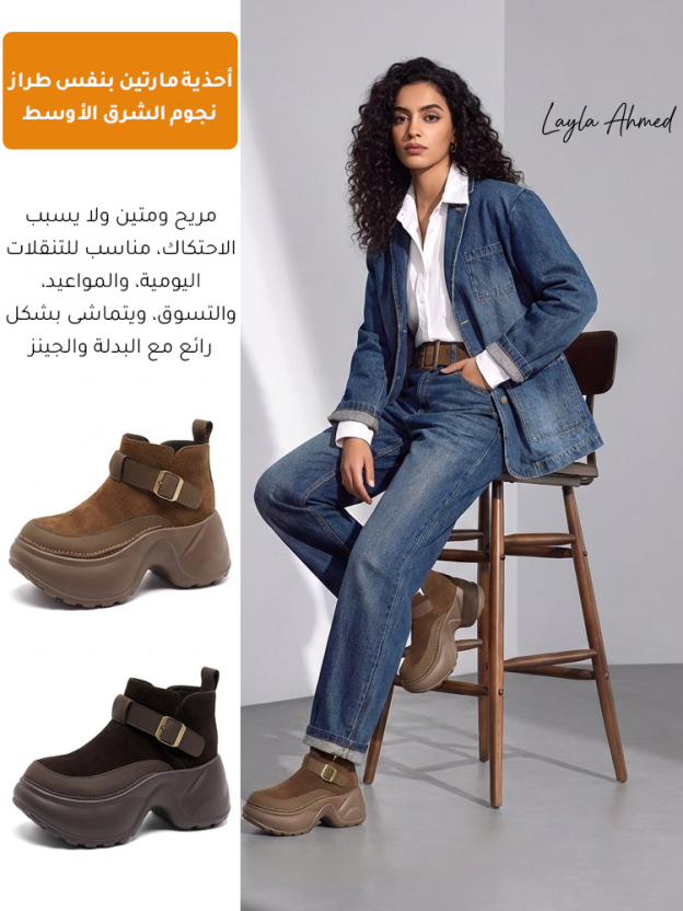 بوت مارتن عصري لزيادة الارتفاع بطراز بريطاني