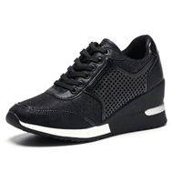 Healthy-foot حذاء كاجوال نسائي من الجلد الطبيعي بكعب 3 سم، مريح وناعم مع زيادة غير مرئية في الارتفاع، يصحح المشية، مناسب للخروج والتنقل-healthy-foot