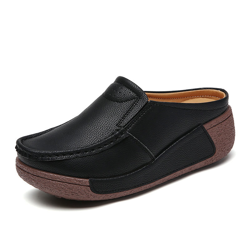 Healthy-foot   نعل سميك للنساء مفرغ، كعب 5 سم، خفيف وعملي، مناسب للارتداء اليومي-healthy-foot