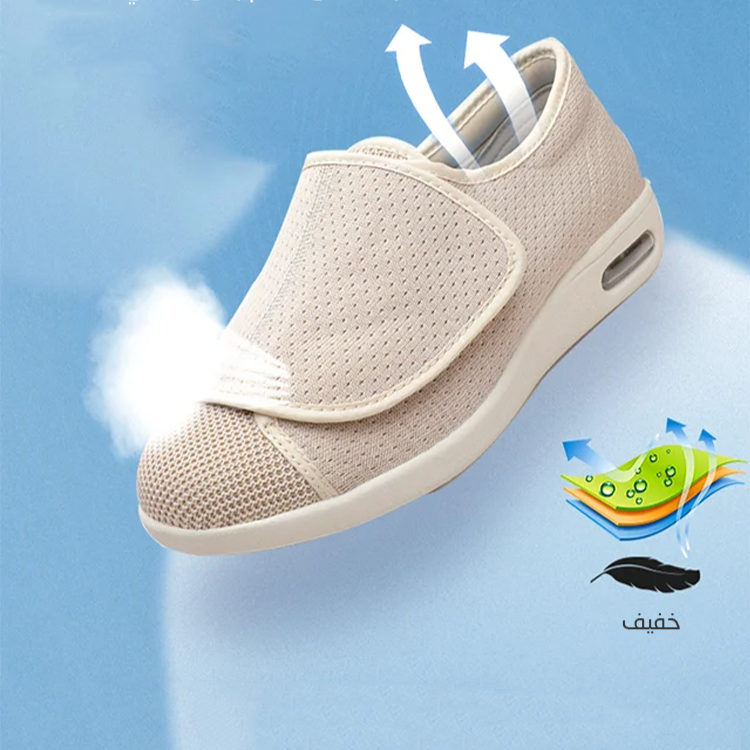 Healthy-foot   حذاء نسائي مريح وعملي مزود بحزام سحري قابل للتعديل، يساعد في تصحيح المشي ومثالي للمسنين الذين يحتاجون إلى رعاية طويلة الأمد أو النساء الحوامل اللاتي يعانين من تورم القدمين-healthy-foot