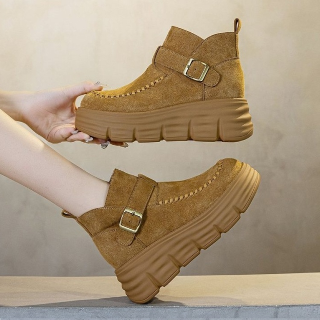 Healthy-foot حذاء نسائي بنعل سميك لزيادة الطول 7 سم ونحت القوام