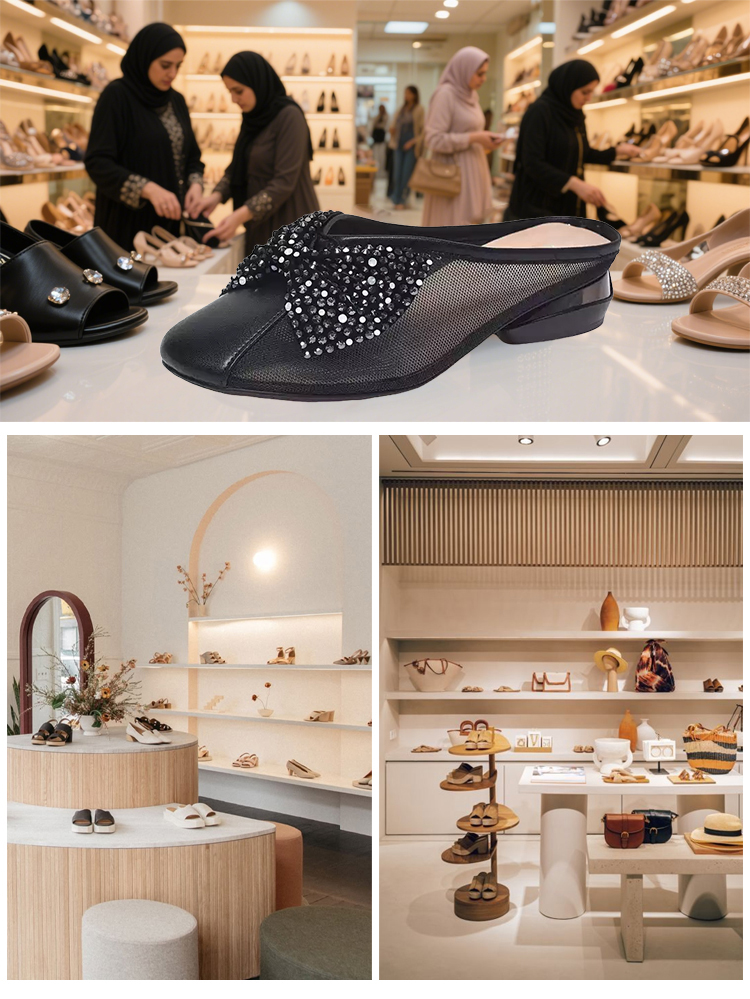 صندل صحي عصري مفتوح من الخلف بنعل ناعم تول رومانسي