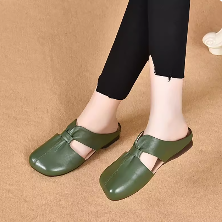 Healthy-foot صندل نسائي بكعب مكشوف بتصميم فرنسي أنيق، مثالي للارتداء اليومي أو في المواعدة-healthy-foot