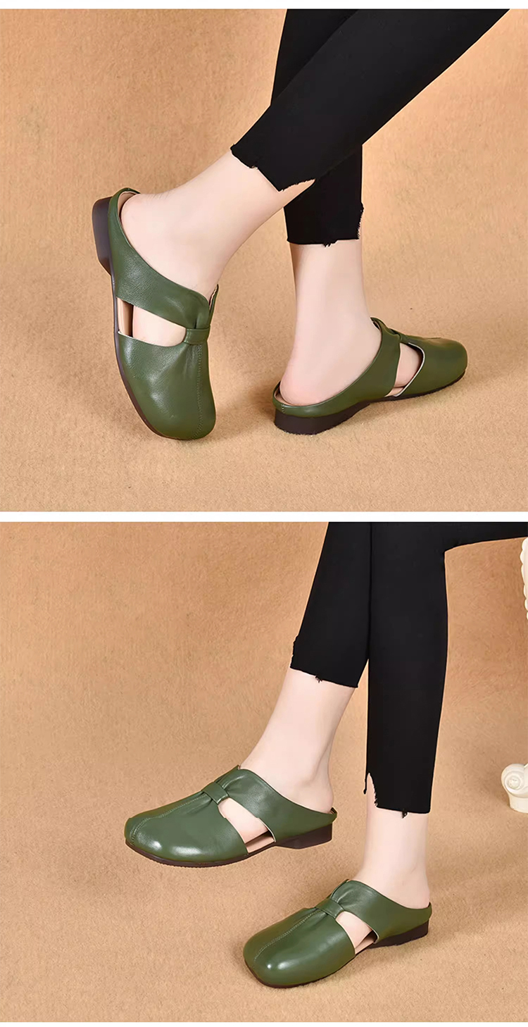 صندل مفتوح من الخلف بمقدمة مربعة