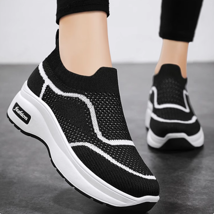 Healthy-foot  حذاء رياضي محبوك للسيدات يطيل خط الساق ويجعلها تبدو أنحف، متنفس ومرن، مريح للغاية، مثالي للارتداء اليومي أو للمشي لفترات طويلة-healthy-foot