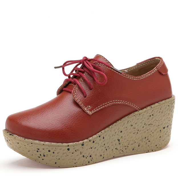 Healthy-foot حذاء خفيف الوزن من جلد البقر بنعل سميك وزيادة الارتفاع 8 سم من ماركة إيطالية