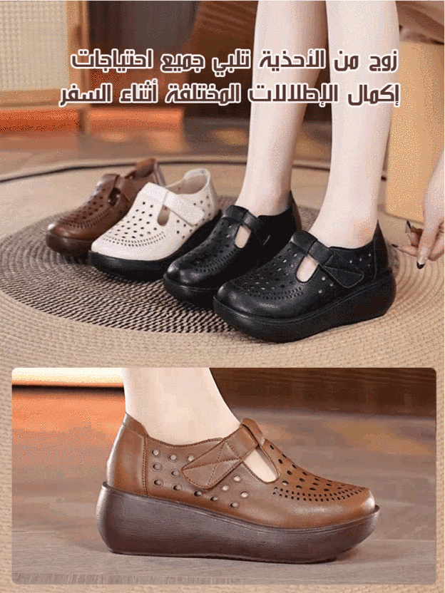 صندل عصري جيد التهوية مصنوع يدويا من جلد بقر ذو نعل ناعم -healthy-foot