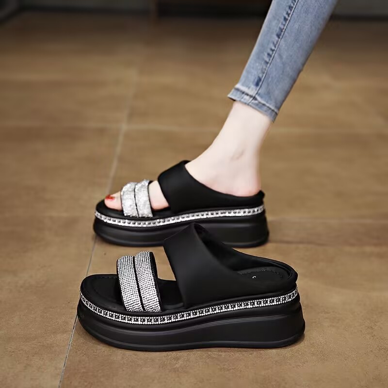 Healthy-foot أحذية نسائية عصرية مكشوفة من الخلف، بكعب بارتفاع 8 سم، منعشة وقابلة للتنفس، تعزز الطول بشكل خفي، وتطيل خط الساق، مناسبة للارتداء اليومي-healthy-foot