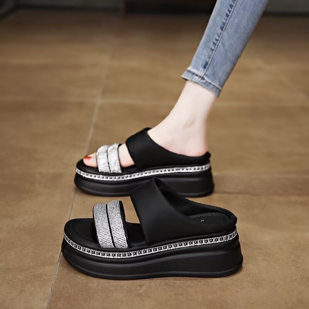 Healthy-foot أحذية نسائية عصرية مكشوفة من الخلف، بكعب بارتفاع 8 سم، منعشة وقابلة للتنفس، تعزز الطول بشكل خفي، وتطيل خط الساق، مناسبة للارتداء اليومي-healthy-foot