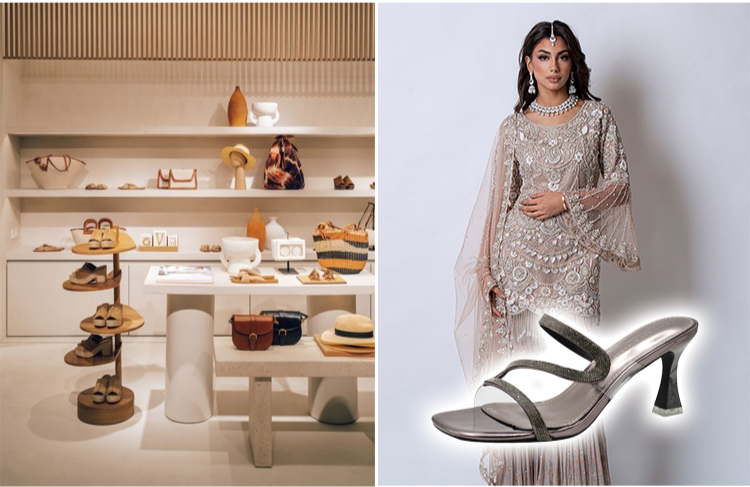 صندل عصري مزين بأحجار الراين المشرقة بتصميم أنيق