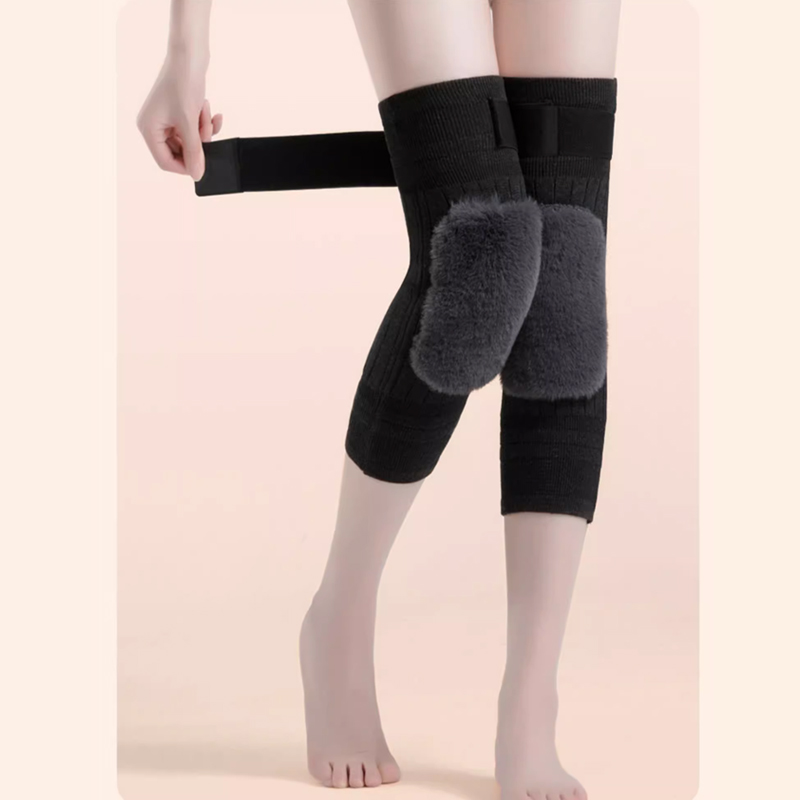 Healthy-foot  واقي الركبة الدافئ من الكشمير مع تصميم الرباط