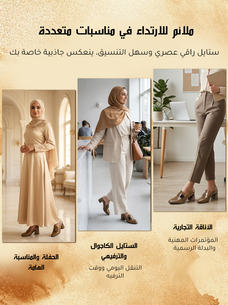  حذاء الملكة 2 في 1 من الجلد الطبيعي الفاخر -كعب مريح 5 سم (يدوم لـ 10 سنوات)  ✅تصميم مزدوج (حذاء رسمي + شبشب مريح) ✅جلد بقر طبيعي 100% (يزداد نعومة مع الزمن) ✅كعب عريض 5 سم (أناقة وثبات للعباية) ✅قالب حذاء عريض مصمم خصيصًا (لا يضغط على قدميك)