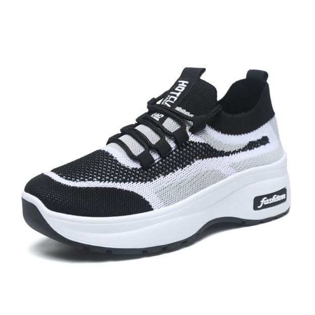 حذاء فلايكنت كاجوال جيد التهوية مع زيادة الارتفاع 5 سم