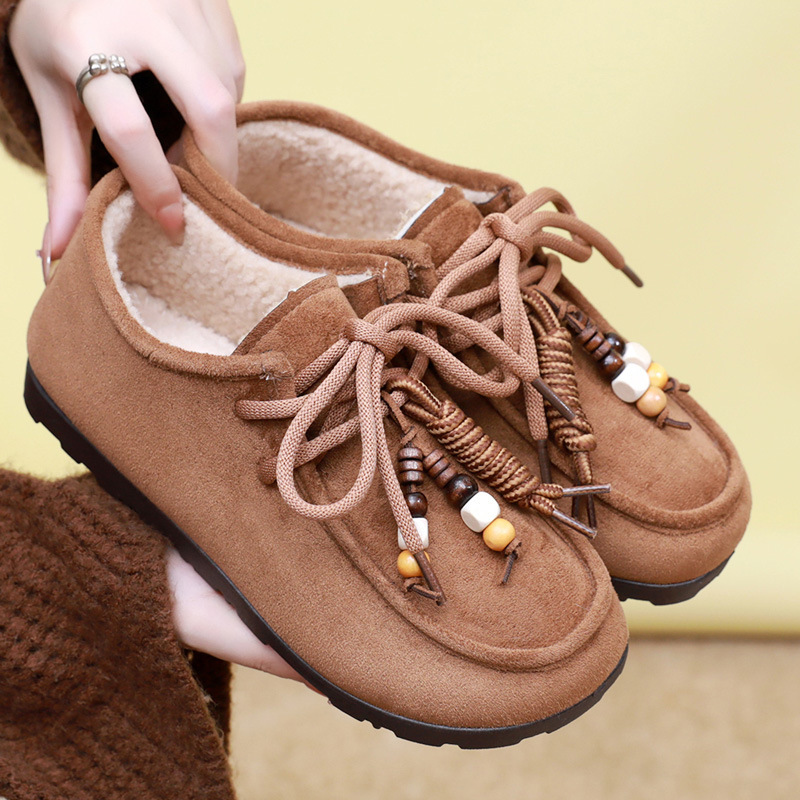 Healthy-foot  حذاء نسائي كاجوال مريح (مبطن بالصوف لفصل الخريف والشتاء)، شكل حذاء بيركن يجعل القدمين تبدو أصغر حجمًا، مناسب للتنقل أو الارتداء اليومي-healthy-foot