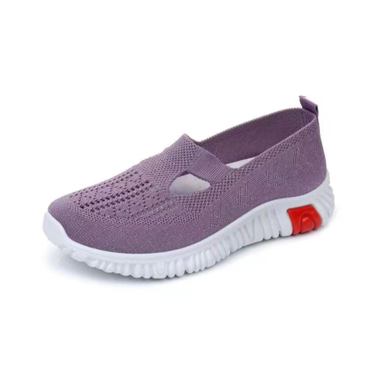 Healthy-foot   حذاء شبكي مريح للسيدات، نعل مطاطي ناعم يمنع التعب عند الوقوف الطويل، تصميم مفرغ يسمح بالتهوية والتبريد، مثالي خاصة للكبار في السن-healthy-foot