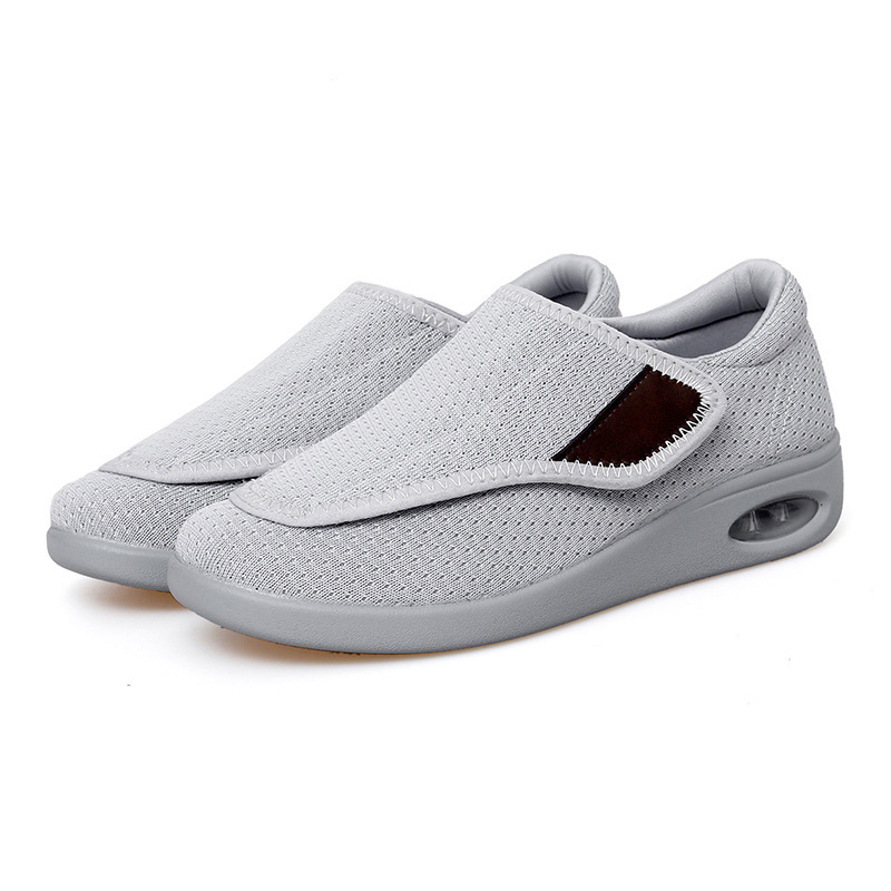 Healthy-foot   حذاء طبي ناعم وقابل للتنفس مع شريط سحري يمكنك من ضبط المساحة الداخلية بحرية، مريح وناعم، مثالي للمسنين-healthy-foot