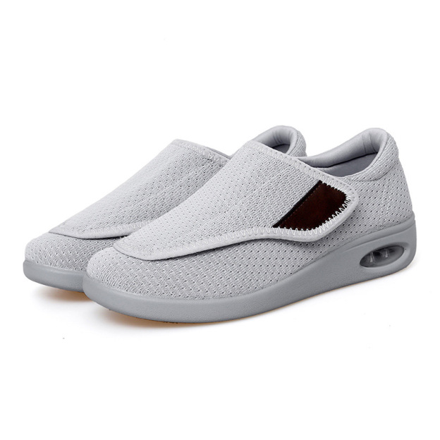 Healthy-foot   حذاء طبي ناعم وقابل للتنفس مع شريط سحري يمكنك من ضبط المساحة الداخلية بحرية، مريح وناعم، مثالي للمسنين-healthy-foot