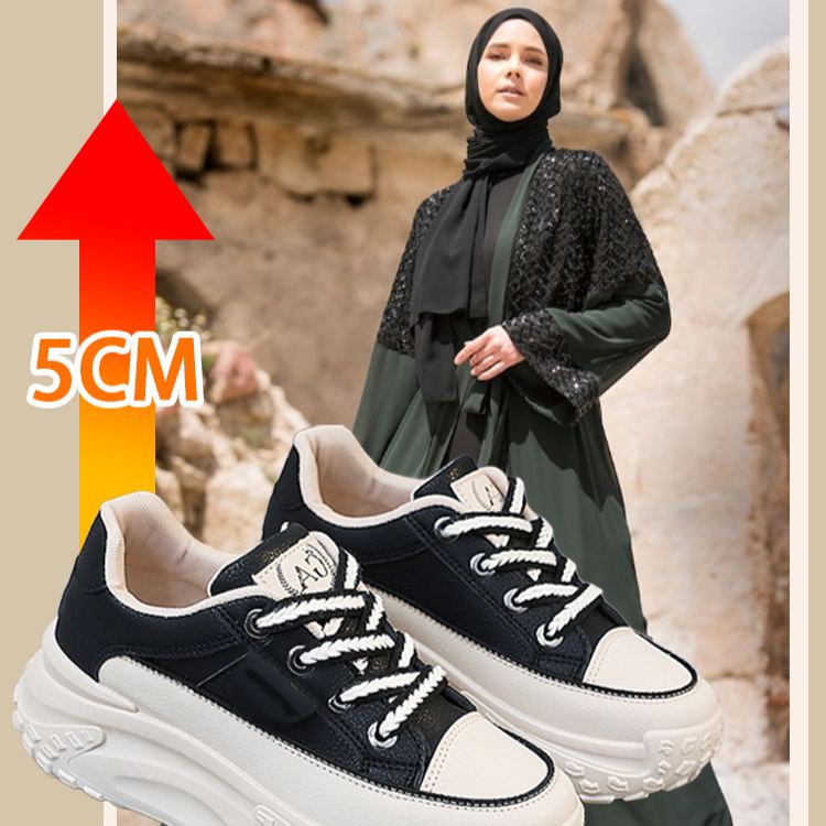 Healthy-foot حذاء نسائي كاجوال ذو نعل سميك لزيادة الطول-healthy-foot